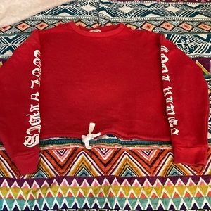 Red Forever 21 Cropped Sweatshirt!